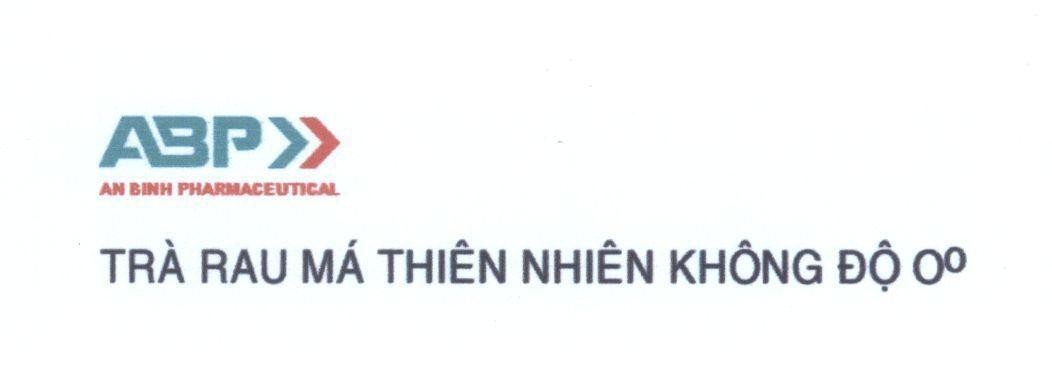 Mẫu nhãn hiệu ABP An Binh Pharmaceutical Trà rau má thiên nhiên không độ Oo